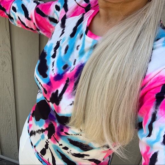 Tie dye casual long sleeves top - Picture 5 of 6